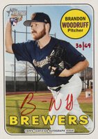 2018 Topps Heritage Real One Autographs #BW Brandon Woodruff Red Ink Baseball Card