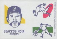 1986 Topps Tattoos Perforated # Rich Gossage Baseball Card