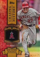 2013 Topps Chasing History #CH-64 Mike Trout Holofoil Gold Baseball Card