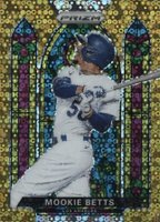 2021 Panini Prizm Stained Glass #SG-2 Mookie Betts Gold Donut Circles Baseball Card