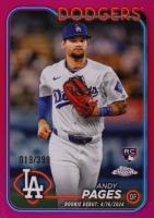 2024 Topps Chrome Update #USC186 Andy Pages Magenta Refractor Baseball Card
