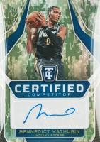 2024 Panini Totally Certified Certified Competitor Autographs #CCABEN Bennedict Mathurin Mirror Platinum Camo Basketball Card