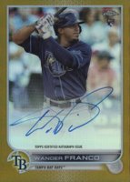 2022 Topps Chrome Rookie Autographs #RAWF Wander Franco Gold Refractor Baseball Card
