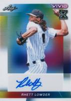 2023 Leaf Vivid Autographs #BARL1 Rhett Lowder White Baseball Card