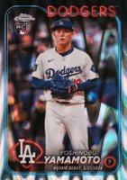 2024 Topps Chrome Update #USC108 Yoshinobu Yamamoto Raywave Refractor Baseball Card