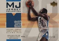 2001 Upper Deck MJ Jersey Collection #MJC9 Michael Jordan North Carolina - Teal Basketball Card