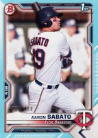 2021 Bowman Paper Prospects #BP125 Aaron Sabato Sky Blue Baseball Card