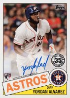 2020 Topps 1985 Topps 35th Anniversary Autographs #85AYA Yordan Alvarez Baseball Card