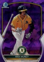 2023 Bowman Sapphire Edition Chrome Prospects #BCP87 Max Muncy Purple Baseball Card
