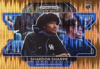2022 Panini Prizm Draft Picks #54 Shaedon Sharpe Variation-Orange Pulsar Prizm Basketball Card