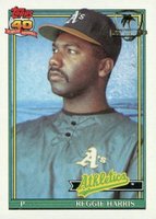1991 Topps Desert Shield #177 Reggie Harris Baseball Card