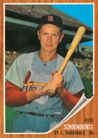 1962 Topps #575 Red Schoendienst Baseball Card