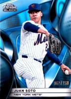 2025 Topps Chrome Black #130 Juan Soto Blue Lava Baseball Card