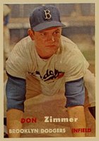 1957 Topps #284 Don Zimmer Baseball Card