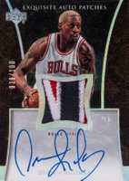 2004 UD Exquisite Collection Autograph Patches #AP-RO Dennis Rodman Basketball Card