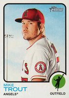2022 Topps Heritage #100 Mike Trout Baseball Card