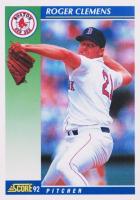 1992 Score #21 Roger Clemens Baseball Card