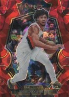 2022 Panini Select #189 Shaedon Sharpe Red Cracked Ice Basketball Card