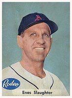 1955 Rodeo Meats Athletics #39 Enos Slaughter Baseball Card