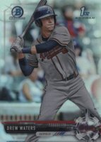 2017 Bowman Draft #BDC90 Drew Waters Chrome-Refractor Baseball Card