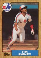 1987 Topps Tiffany #30 Tim Raines Baseball Card