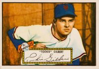 1952 Topps #61 Tookie Gilbert Red Back Baseball Card