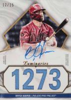 2022 Topps Luminaries Hit Kings Autograph Relics #HKARBH Bryce Harper Baseball Card