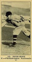 1916 Sporting News & Blank #47 Al Demaree Blank Back Baseball Card