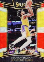 2018 Panini Select #44 Brandon Ingram Tri-Color Prizm Basketball Card