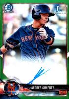 2018 Bowman Prospects Autographs Chrome #AG Andres Gimenez Green Refractor Baseball Card
