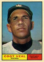 1961 Topps #432 Coot Veal Baseball Card