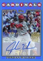 2023 Topps Archives Fan Favorites Autograph #08FFJW Jordan Walker Blue Foil Baseball Card