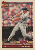 1991 Topps Tiffany #710 Kent Hrbek Baseball Card