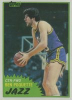 1981 Topps #105 Ben Poquette West Basketball Card