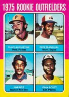 1975 Topps Mini #616 Rookie Outfielders Baseball Card