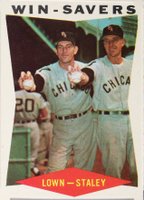 1960 Topps #57 Win Savers Lown/Staley Baseball Card