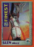 1995 Finest Mystery #M18 Glen Rice Bordered Test Refractor Basketball Card