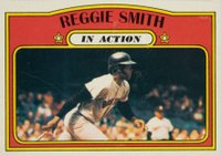 1972 Topps #566 Reggie Smith In Action Baseball Card