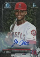 2017 Bowman Draft #BD95 Jo Adell Chrome-Bat on Shoulder-Autograph Baseball Card