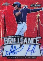 2018 Leaf Flash Flash of Brilliance Autographs #FT1 Fernando Tatis Jr. Red Baseball Card
