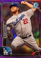 2016 Bowman Chrome #50 Clayton Kershaw Purple Refractor Baseball Card
