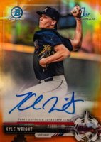 2017 Bowman Draft Chrome Draft Picks Autographs  #CDAKW Kyle Wright Orange Refractor Baseball Card
