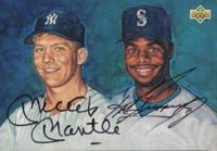 1994 Upper Deck # Ken Griffey Jr./Mickey Mantle Dual Autograph 1000 Baseball Card