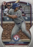 2023 Bowman Draft #BD106 Wyatt Langford Baseball Card