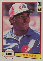 1982 Donruss #214 Tim Raines Baseball Card