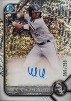 2022 Bowman Chrome Prospect Autographs #CPAWV Wilfred Veras Speckle Refractor Baseball Card