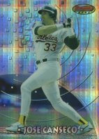 1997 Bowman's Best #72 Jose Canseco Atomic Refractor Baseball Card