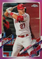 2021 Topps Chrome #27 Mike Trout Pink Refractor Baseball Card