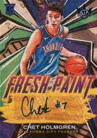 2022 Panini Court Kings Fresh Paint Autographs #FPCHO Chet Holmgren Sapphire Basketball Card