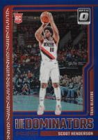2023 Panini Donruss Optic Elite Dominators #10 Scoot Henderson Blue Basketball Card